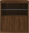 vidaXL - Dressoir - met - LED-verlichting - 60x37x67 - cm - bruin - eikenkleur