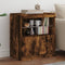 vidaXL - Dressoir - met - LED-verlichting - 60x37x67 - cm - gerookt - eikenkleurig