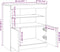 vidaXL - Dressoir - met - LED-verlichting - 60x37x67 - cm - gerookt - eikenkleurig