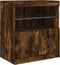 vidaXL - Dressoir - met - LED-verlichting - 60x37x67 - cm - gerookt - eikenkleurig