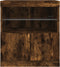 vidaXL - Dressoir - met - LED-verlichting - 60x37x67 - cm - gerookt - eikenkleurig