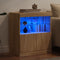 vidaXL - Dressoir - met - LED-verlichting - 60x37x67 - cm - sonoma - eikenkleurig