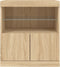 vidaXL - Dressoir - met - LED-verlichting - 60x37x67 - cm - sonoma - eikenkleurig