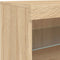 vidaXL - Dressoir - met - LED-verlichting - 60x37x67 - cm - sonoma - eikenkleurig