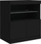 vidaXL - Dressoir - met - LED-verlichting - 60x37x67 - cm - zwart
