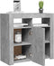 vidaXL - Dressoir - met - LED-verlichting - 80x35x75 - cm - betongrijs
