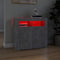 vidaXL - Dressoir - met - LED-verlichting - 80x35x75 - cm - betongrijs