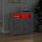 vidaXL - Dressoir - met - LED-verlichting - 80x35x75 - cm - betongrijs