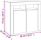 vidaXL - Dressoir - met - LED-verlichting - 80x35x75 - cm - betongrijs