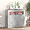 vidaXL - Dressoir - met - LED-verlichting - 80x35x75 - cm - betongrijs