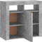 vidaXL - Dressoir - met - LED-verlichting - 80x35x75 - cm - betongrijs