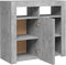 vidaXL - Dressoir - met - LED-verlichting - 80x35x75 - cm - betongrijs