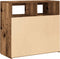 vidaXL - Dressoir - met - LED-verlichting - 80x35x75 - cm - bewerkt - hout - oud - hout