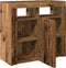 vidaXL - Dressoir - met - LED-verlichting - 80x35x75 - cm - bewerkt - hout - oud - hout