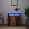 vidaXL - Dressoir - met - LED-verlichting - 80x35x75 - cm - bewerkt - hout - oud - hout