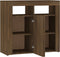 vidaXL - Dressoir - met - LED-verlichting - 80x35x75 - cm - bruin - eiken