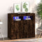 vidaXL - Dressoir - met - LED-verlichting - 80x35x75 - cm - bruin - eiken