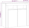 vidaXL - Dressoir - met - LED-verlichting - 80x35x75 - cm - bruin - eiken