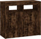 vidaXL - Dressoir - met - LED-verlichting - 80x35x75 - cm - bruin - eiken