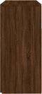 vidaXL - Dressoir - met - LED-verlichting - 80x35x75 - cm - bruin - eiken