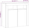 vidaXL - Dressoir - met - LED-verlichting - 80x35x75 - cm - bruin - eiken