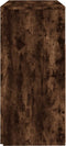 vidaXL - Dressoir - met - LED-verlichting - 80x35x75 - cm - bruin - eiken
