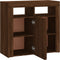 vidaXL - Dressoir - met - LED-verlichting - 80x35x75 - cm - bruin - eiken