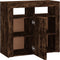 vidaXL - Dressoir - met - LED-verlichting - 80x35x75 - cm - bruin - eiken