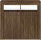 vidaXL - Dressoir - met - LED-verlichting - 80x35x75 - cm - bruin - eiken