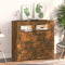 vidaXL - Dressoir - met - LED-verlichting - 80x35x75 - cm - bruin - eiken