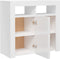 vidaXL - Dressoir - met - LED-verlichting - 80x35x75 - cm - hoogglans - wit