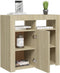 vidaXL - Dressoir - met - LED-verlichting - 80x35x75 - cm - sonoma - eikenkleurig