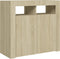vidaXL - Dressoir - met - LED-verlichting - 80x35x75 - cm - sonoma - eikenkleurig