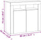 vidaXL - Dressoir - met - LED-verlichting - 80x35x75 - cm - sonoma - eikenkleurig