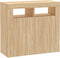 vidaXL - Dressoir - met - LED-verlichting - 80x35x75 - cm - sonoma - eikenkleurig