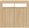 vidaXL - Dressoir - met - LED-verlichting - 80x35x75 - cm - sonoma - eikenkleurig