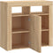 vidaXL - Dressoir - met - LED-verlichting - 80x35x75 - cm - sonoma - eikenkleurig