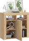 vidaXL - Dressoir - met - LED-verlichting - 80x35x75 - cm - sonoma - eikenkleurig
