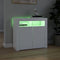 vidaXL - Dressoir - met - LED-verlichting - 80x35x75 - cm - wit