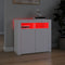 vidaXL - Dressoir - met - LED-verlichting - 80x35x75 - cm - wit