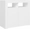 vidaXL - Dressoir - met - LED-verlichting - 80x35x75 - cm - wit