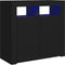 vidaXL - Dressoir - met - LED-verlichting - 80x35x75 - cm - zwart