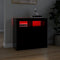 vidaXL - Dressoir - met - LED-verlichting - 80x35x75 - cm - zwart