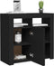 vidaXL - Dressoir - met - LED-verlichting - 80x35x75 - cm - zwart