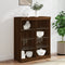 vidaXL - Dressoir - met - LED-verlichting - 81x37x100 - cm - bruin - eikenkleur