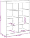 vidaXL - Dressoir - met - LED-verlichting - 81x37x100 - cm - bruin - eikenkleur