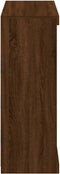 vidaXL - Dressoir - met - LED-verlichting - 81x37x100 - cm - bruin - eikenkleur