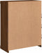 vidaXL - Dressoir - met - LED-verlichting - 81x37x100 - cm - bruin - eikenkleur