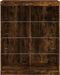 vidaXL - Dressoir - met - LED-verlichting - 81x37x100 - cm - gerookt - eikenkleurig