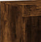 vidaXL - Dressoir - met - LED-verlichting - 81x37x100 - cm - gerookt - eikenkleurig